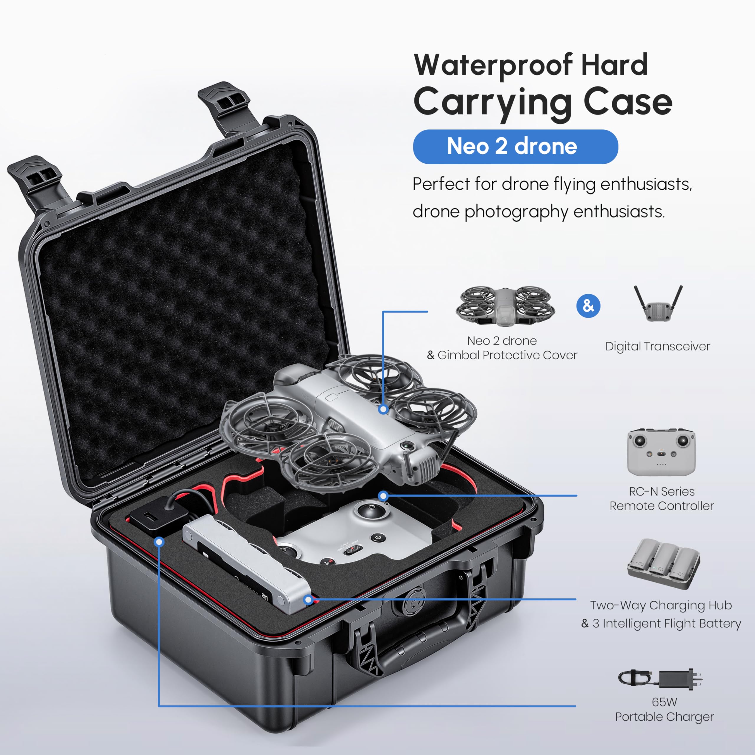 Drone Lidar - Водонепроницаемый жесткий кейс для DJI Neo