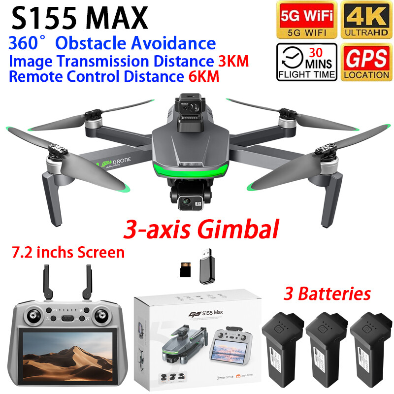 Drone Photogrammetry - Дрон S155 MAX с GPS, Wi-Fi,